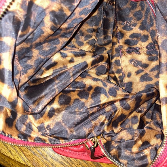 B. Makowsky Rosy Red Glove Leather Satchel & Dust Bag - EUC - Picture 13 of 14